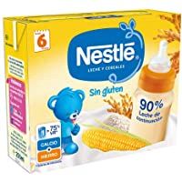 Nestlé Leche y Cereales Sin gluten - Alimento Para bebés - Paquete de 6x2 unidades de 250ml